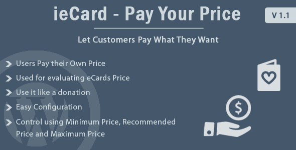 WP IeCard – Pay Your Price Preview Wordpress Plugin - Rating, Reviews, Demo & Download