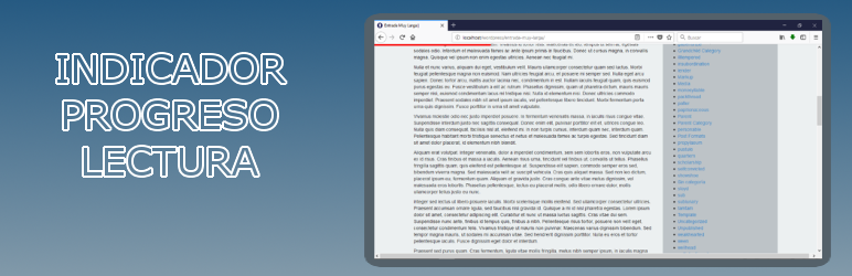 WP Indicador De Progreso De Lectura Preview Wordpress Plugin - Rating, Reviews, Demo & Download