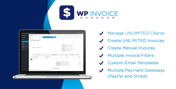 WP Invoice Manager – Invoice And Payment Management WordPress Plugin Preview - Rating, Reviews, Demo & Download