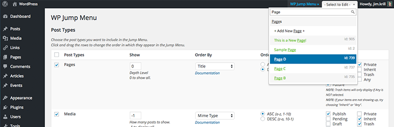 WP Jump Menu Preview Wordpress Plugin - Rating, Reviews, Demo & Download
