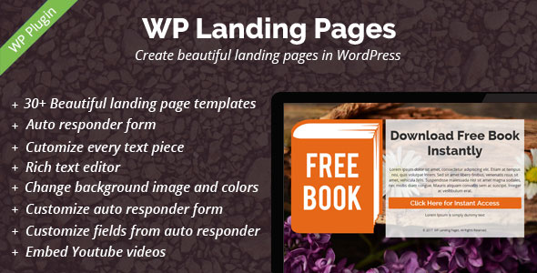 WP Landing Pages Pro – 30+ Landing Page Templates Included Preview Wordpress Plugin - Rating, Reviews, Demo & Download