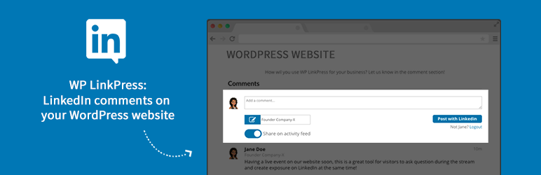 WP LinkPress Lite – LinkedIn Comments Plugin for Wordpress Preview - Rating, Reviews, Demo & Download