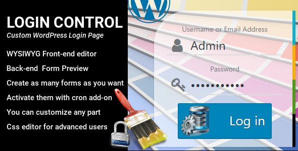 WP Login Control – A Powerful WYSIWYG CSS3 Editor Plugin for Wordpress Preview - Rating, Reviews, Demo & Download