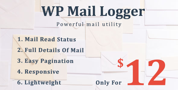 WP Mail Logger – Ultimate Mail Logging And Tracking Tools Preview Wordpress Plugin - Rating, Reviews, Demo & Download