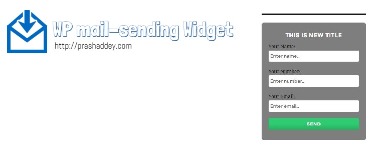 WP Mail-sending Widget Preview Wordpress Plugin - Rating, Reviews, Demo & Download