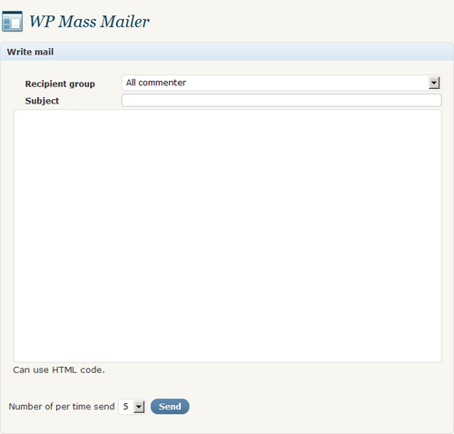 WP Mass Mailer Preview Wordpress Plugin - Rating, Reviews, Demo & Download