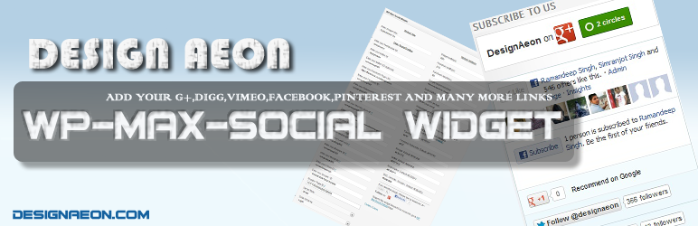 Wp Max Social Widget Preview Wordpress Plugin - Rating, Reviews, Demo & Download