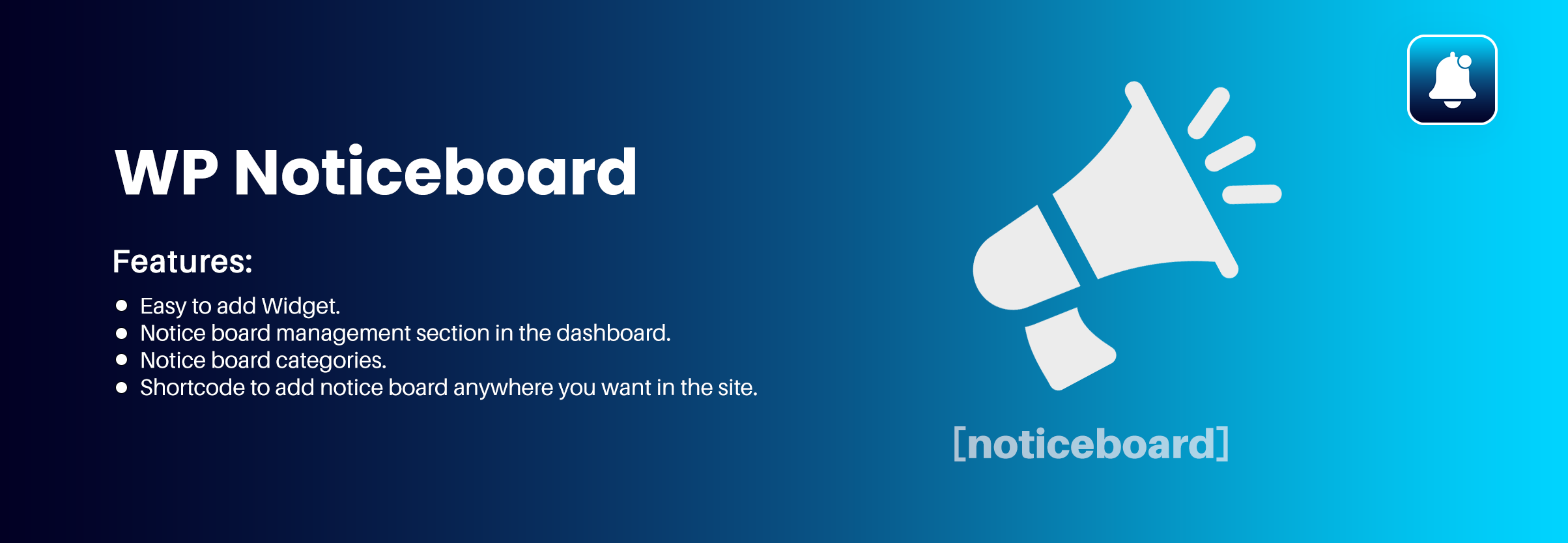 WP Noticeboard – WordPress Notice Board Preview - Rating, Reviews, Demo & Download