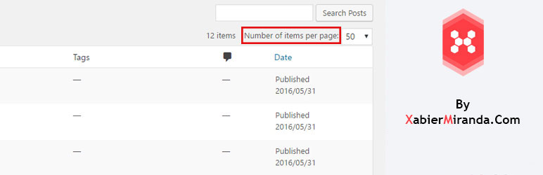WP Number Of Items Per Page Preview Wordpress Plugin - Rating, Reviews, Demo & Download