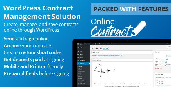 WP Online Contract Preview Wordpress Plugin - Rating, Reviews, Demo & Download