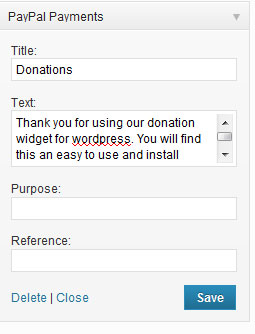 WP Paypal Simple Donation Widget Preview Wordpress Plugin - Rating, Reviews, Demo & Download