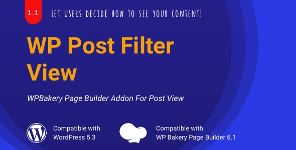 WP Post Filter View | WPBakery List/Grid View Addon Preview Wordpress Plugin - Rating, Reviews, Demo & Download