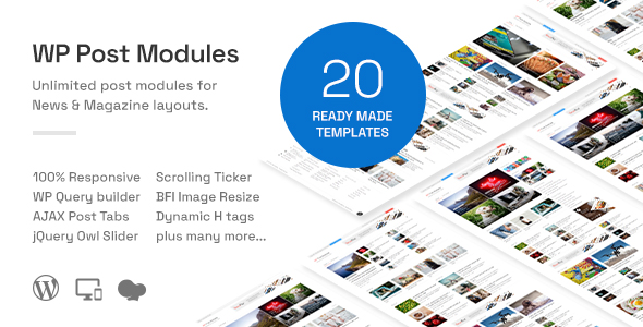 WP Post Modules For NewsPaper And Magazine Layouts Preview Wordpress Plugin - Rating, Reviews, Demo & Download