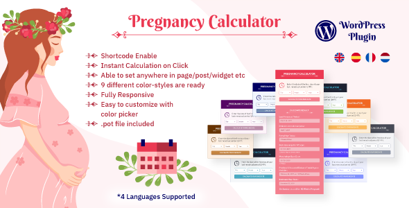 WP Pregnancy Calculator Preview Wordpress Plugin - Rating, Reviews, Demo & Download