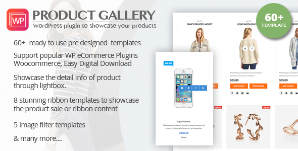 WP Product Gallery – Responsive Products Showcase Listing Plugin for Wordpress Preview - Rating, Reviews, Demo & Download