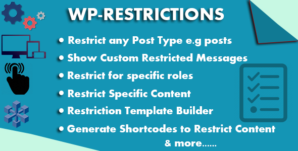 WP-Restrictions Preview Wordpress Plugin - Rating, Reviews, Demo & Download