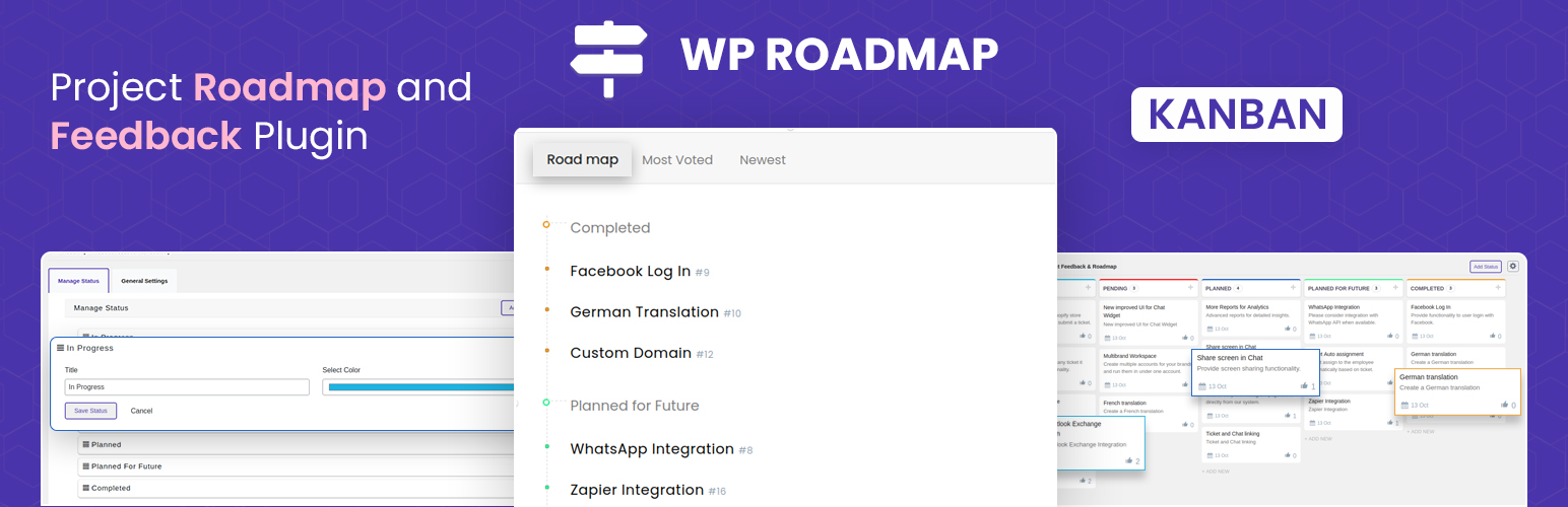 WP Roadmap – Product Feedback Board Preview Wordpress Plugin - Rating, Reviews, Demo & Download