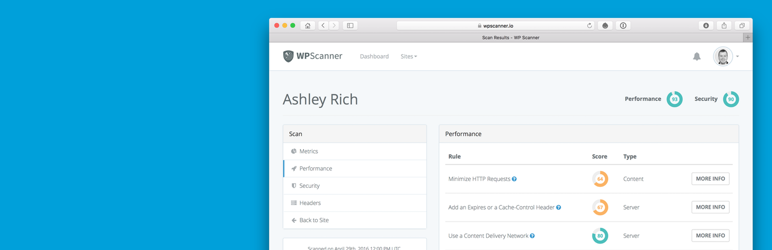 WP Scanner – Performance And Security Preview Wordpress Plugin - Rating, Reviews, Demo & Download