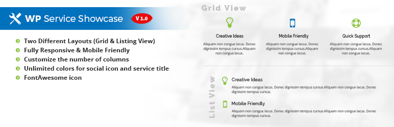 Wp Services Showcase Preview Wordpress Plugin - Rating, Reviews, Demo & Download