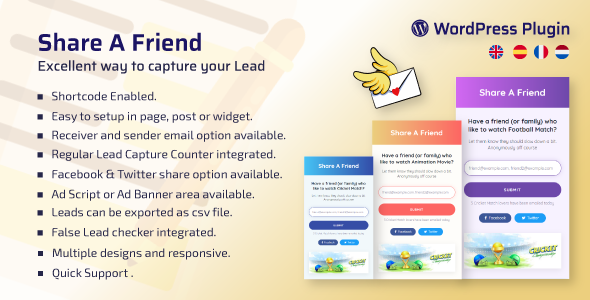 WP Share A Friend Preview Wordpress Plugin - Rating, Reviews, Demo & Download