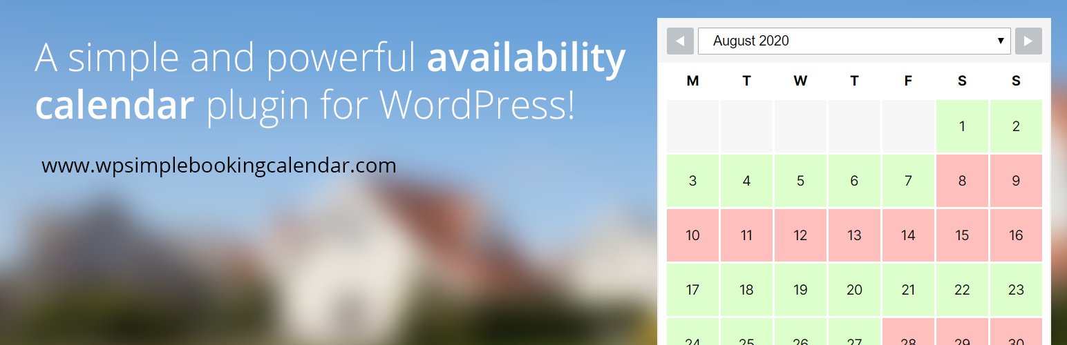 WP Simple Booking Calendar Preview Wordpress Plugin - Rating, Reviews, Demo & Download