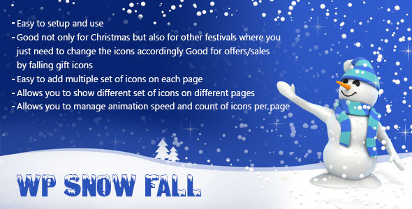 WP Snow Fall Preview Wordpress Plugin - Rating, Reviews, Demo & Download