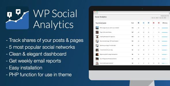 WP Social Analytics Preview Wordpress Plugin - Rating, Reviews, Demo & Download