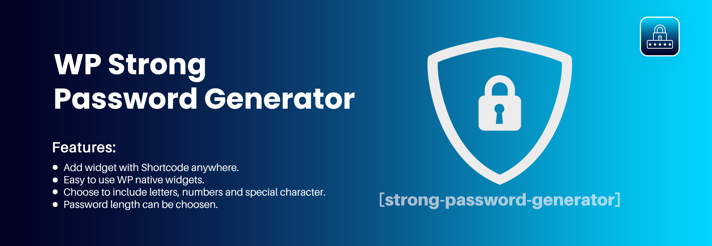 WP Strong Password Generator Preview Wordpress Plugin - Rating, Reviews, Demo & Download