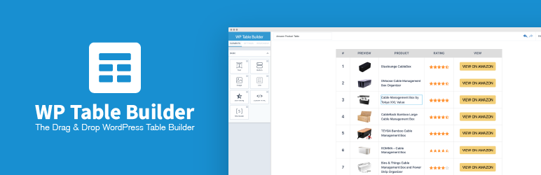 WP Table Builder – WordPress Table Plugin Preview - Rating, Reviews, Demo & Download