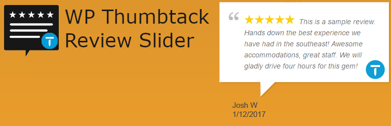 WP Thumbtack Review Slider Preview Wordpress Plugin - Rating, Reviews, Demo & Download