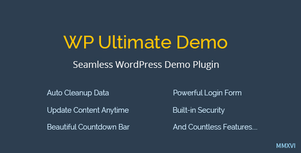 WP Ultimate Demo – Seamless WordPress Demo Plugin Preview - Rating, Reviews, Demo & Download