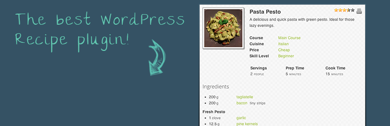 WP Ultimate Recipe Preview Wordpress Plugin - Rating, Reviews, Demo & Download