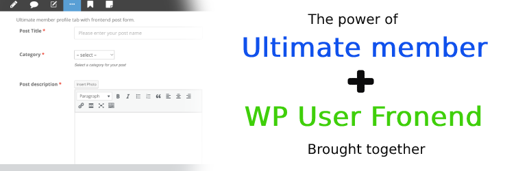 WP User Frontend Integration For Ultimate Member Preview Wordpress Plugin - Rating, Reviews, Demo & Download