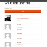 WP User Listing And Searching
