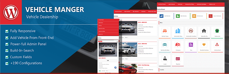 WP Vehicle Manager Preview Wordpress Plugin - Rating, Reviews, Demo & Download