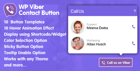 WP Viber Contact Button  – Premium Viber Contact Button Plugin For WordPress Preview - Rating, Reviews, Demo & Download