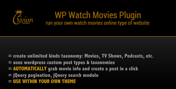 WP Watch Movies & TV Shows Online Preview Wordpress Plugin - Rating, Reviews, Demo & Download