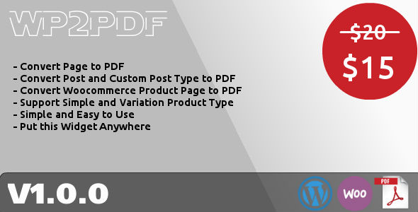 WP2PDF – Convert Page, Post And Product To PDF Preview Wordpress Plugin - Rating, Reviews, Demo & Download