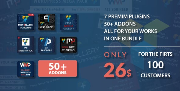 WPBakery Addons Bundle – Gallery, Media, Posts And Utility For WPBakery Preview Wordpress Plugin - Rating, Reviews, Demo & Download