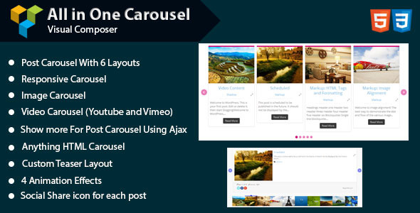 WPBakery Page Builder – All In One Carousel Preview Wordpress Plugin - Rating, Reviews, Demo & Download