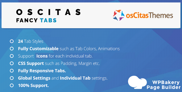 WPBakery Page Builder OsCitas Fancy Tabs Preview Wordpress Plugin - Rating, Reviews, Demo & Download