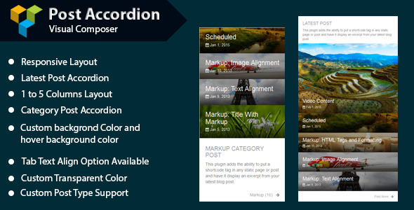 WPBakery Page Builder – Post Accordion Preview Wordpress Plugin - Rating, Reviews, Demo & Download
