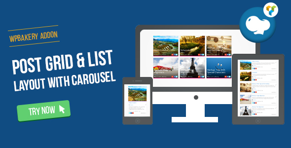 WPBakery Page Builder – Post Grid/List Layout With Carousel Preview Wordpress Plugin - Rating, Reviews, Demo & Download