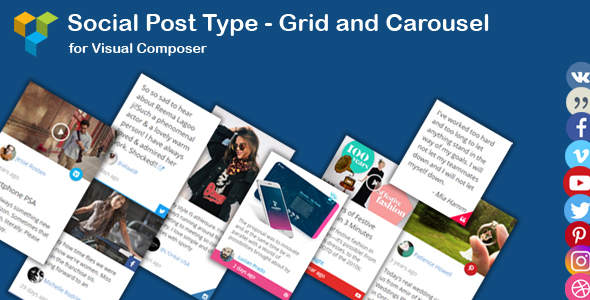WPBakery Page Builder – Social News Post Type Grid And Carousel Preview Wordpress Plugin - Rating, Reviews, Demo & Download
