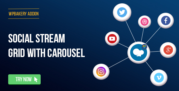 WPBakery Page Builder – Social Streams With Carousel Preview Wordpress Plugin - Rating, Reviews, Demo & Download