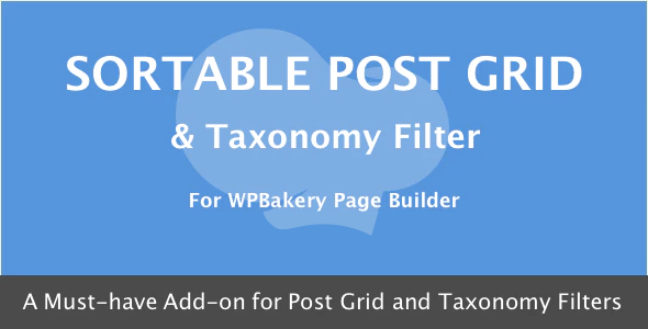 WPBakery Page Builder – Sortable Grid & Taxonomy Filter Preview Wordpress Plugin - Rating, Reviews, Demo & Download