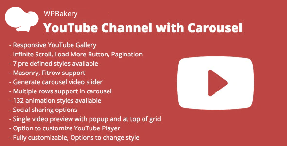 WPBakery YouTube Channel With Carousel Addon Preview Wordpress Plugin - Rating, Reviews, Demo & Download