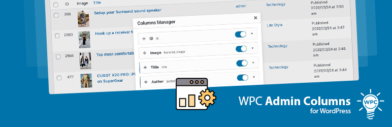 WPC Admin Columns Preview Wordpress Plugin - Rating, Reviews, Demo & Download