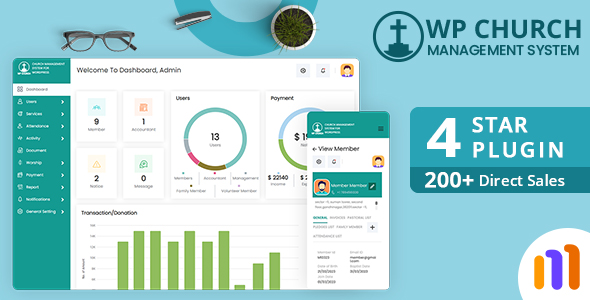 WPCHURCH – Church Management System Plugin for Wordpress Preview - Rating, Reviews, Demo & Download