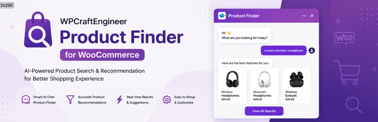 WPCraftEngineer Product Finder For WooCommerce Preview Wordpress Plugin - Rating, Reviews, Demo & Download